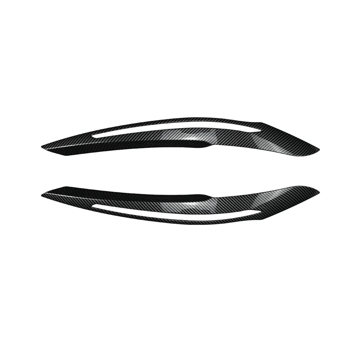 For 1-Series F20 Early 2011-2014 Carbon Fiber Front Headlight Cover Garnish Strip Eyebrow Cover Trim Sticker