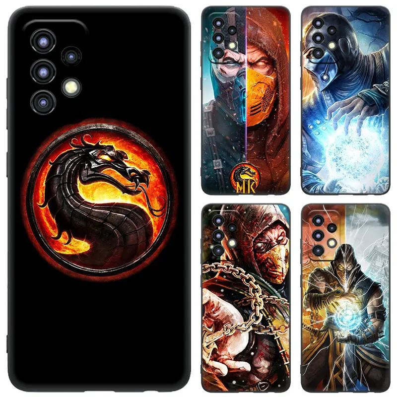 Game Mortal Kombat Black Phone Case For Samsung Galaxy A04S A12 A22 A32 A50 A51 A70 A71 A73 5G A03 Core A20E A21S A31 A41 Cover