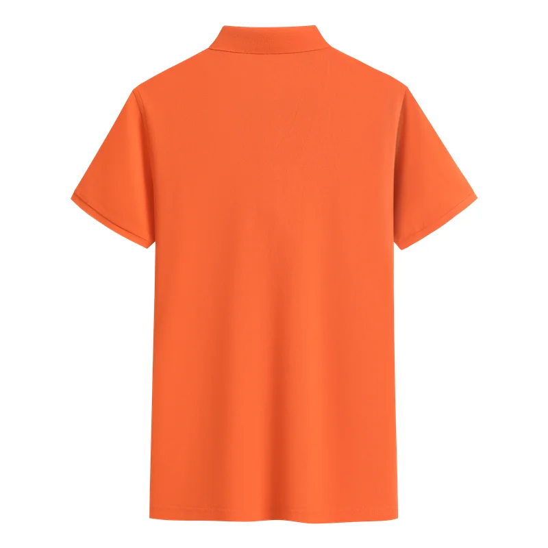 Men's and women's 100% cotton solid color T-shirt shirt POLO shirt can print embroidered logo summer short sleeved shirt