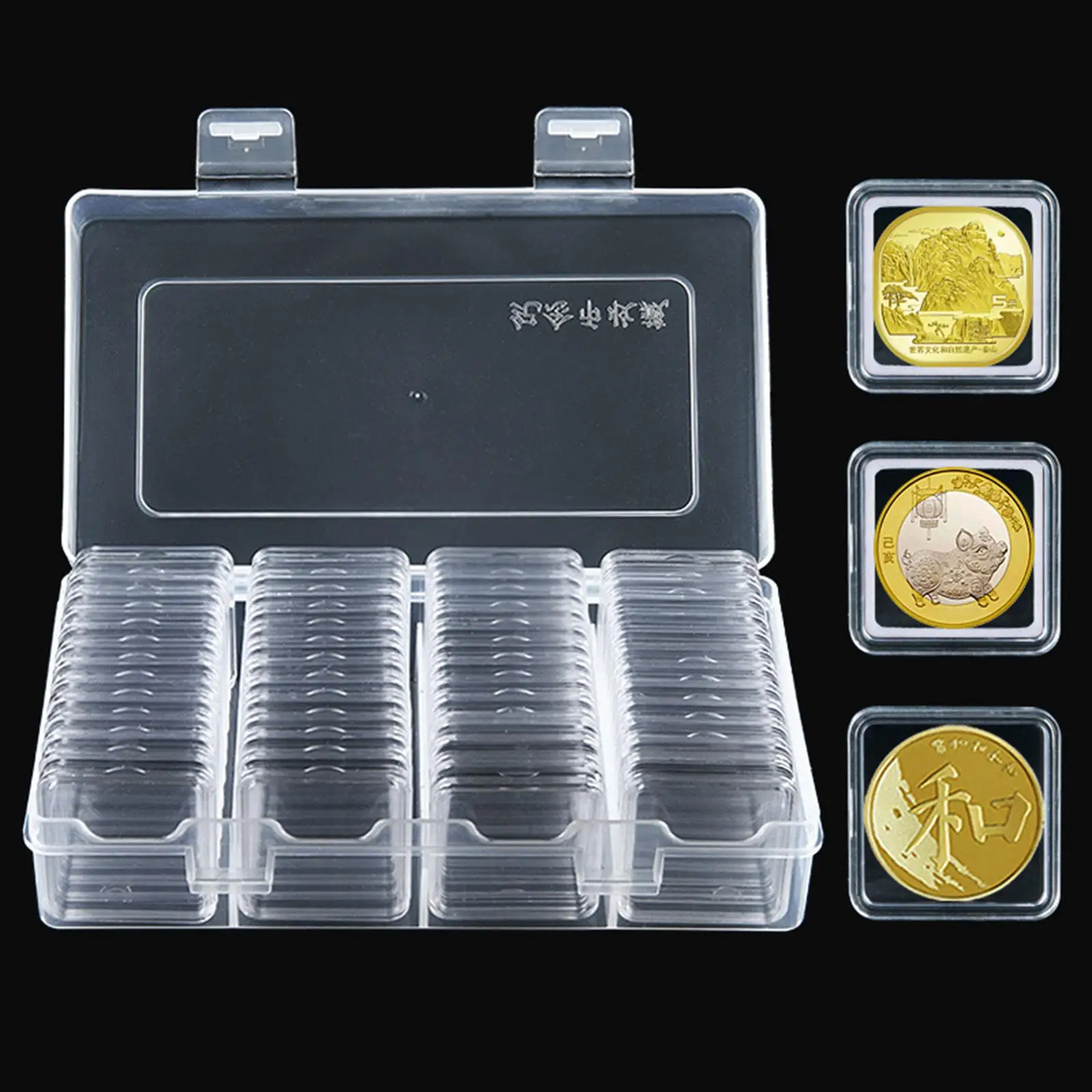 56x Coin Capsules 4 Sizes (20/25/27/30mm) Coin Collection for Taishan Coin