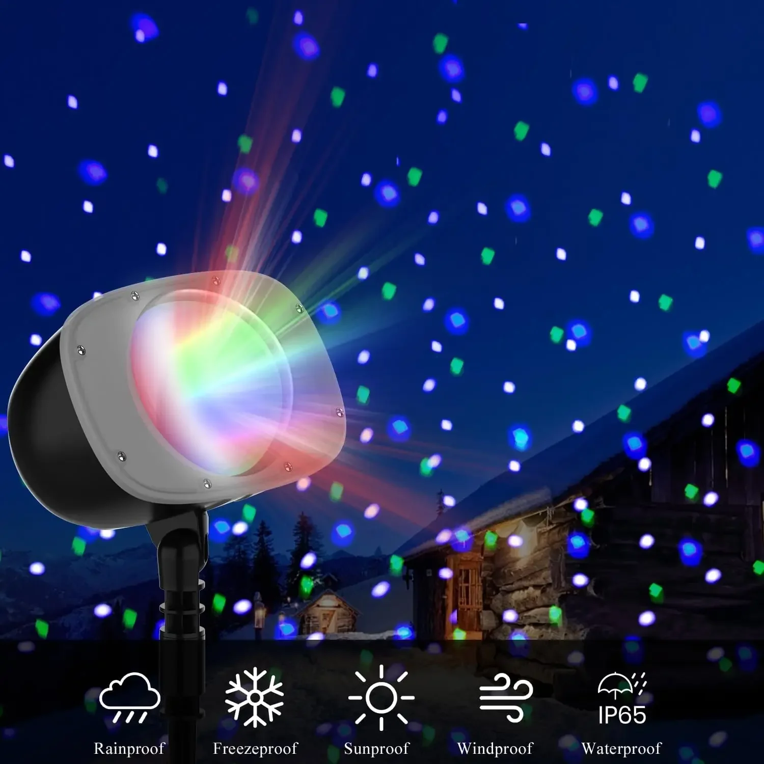 Christmas Snowfall Projection Lights Indoor Outdoor Holiday Lights With Remote Control for Halloween Christmas Party Wedding