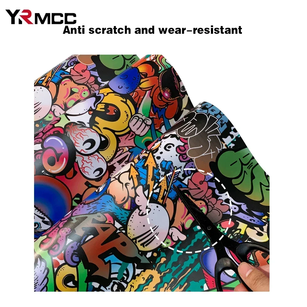 Graffiti Painting Car Film Cover Adhesive Vinyl Wrap for Motorcycles Auto Exterior Skateboards Decals Car Stickers Accessories