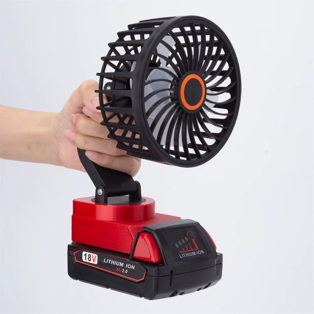 High Wind Speed Low Noise Cordless Fan for Milwaukee/ Bosch/ Kobalt/ WORX 20V 4-6 PIN/ Ferrex 18-20V Li-ion Battery(NO Battery）