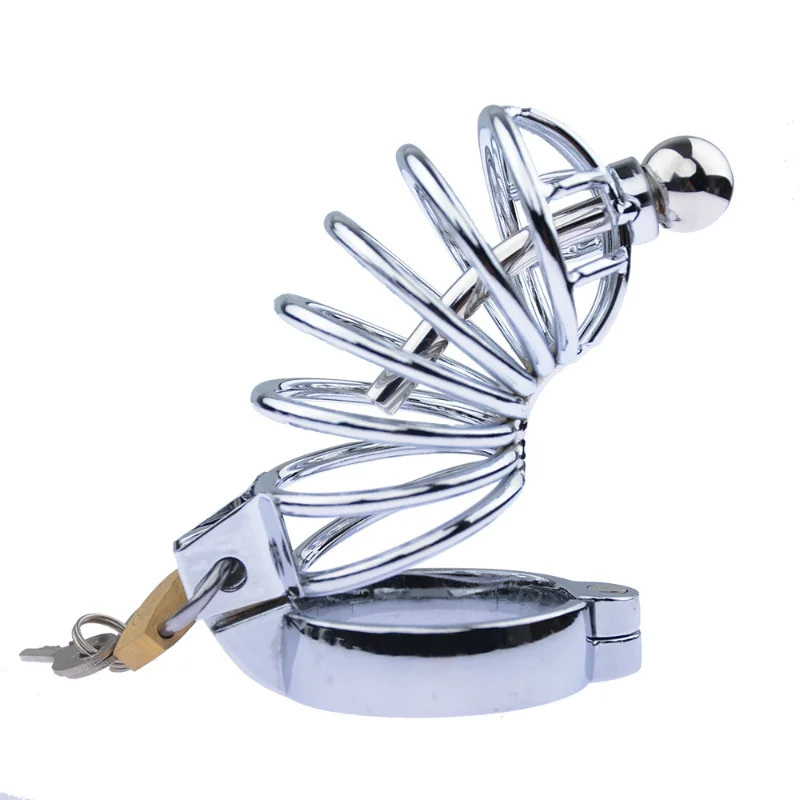 New Metal Male Chastity Locks Horse-eye Urethral Plugs Long/short Catheter Cages Penis Restraints Cheating Prevention CB Locks