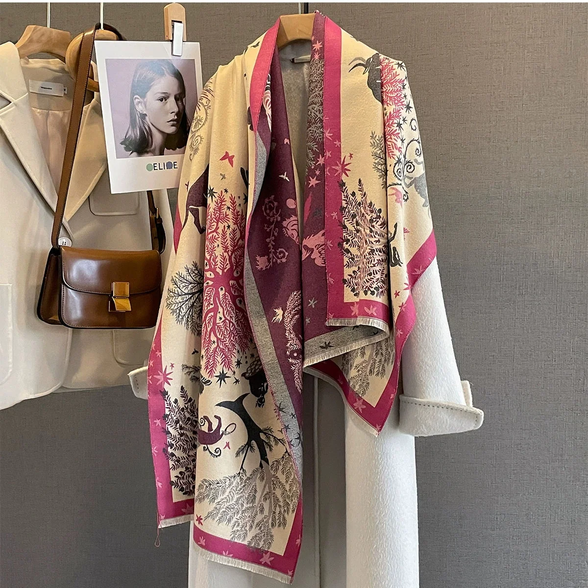 

NEW Brand Women Fashion Jacquard Scarf Imitation Cashmere Soft Warm Pashmina Shawl Winter Coldproof Windproof Blanket Scarf