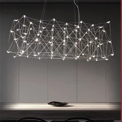 Cube pendant lamp Nordic dining table lamp modern simple luxurious creative firefly front desk a living room LED lamp