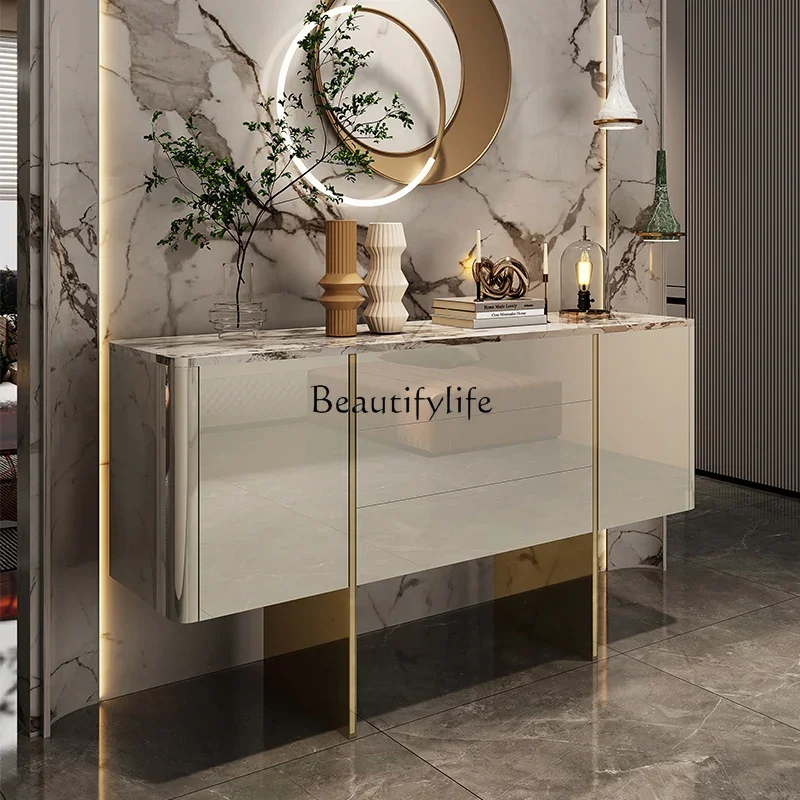 

FG17Italian light luxury porch cabinet dining side cabinet