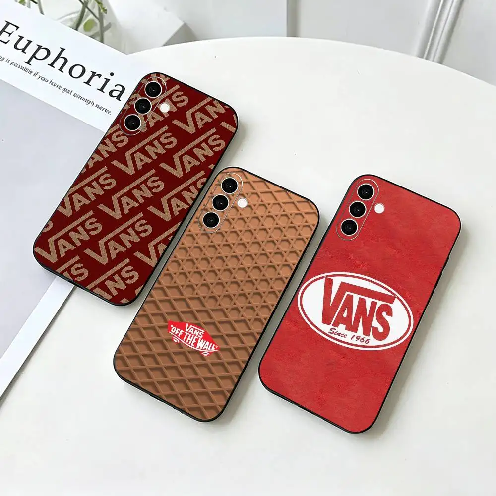 Capa de telefone da marca V-vans LOOG para Samsung Galaxy A73, A72, A71, A70, A53, A52, A51, outras capas pretas macias