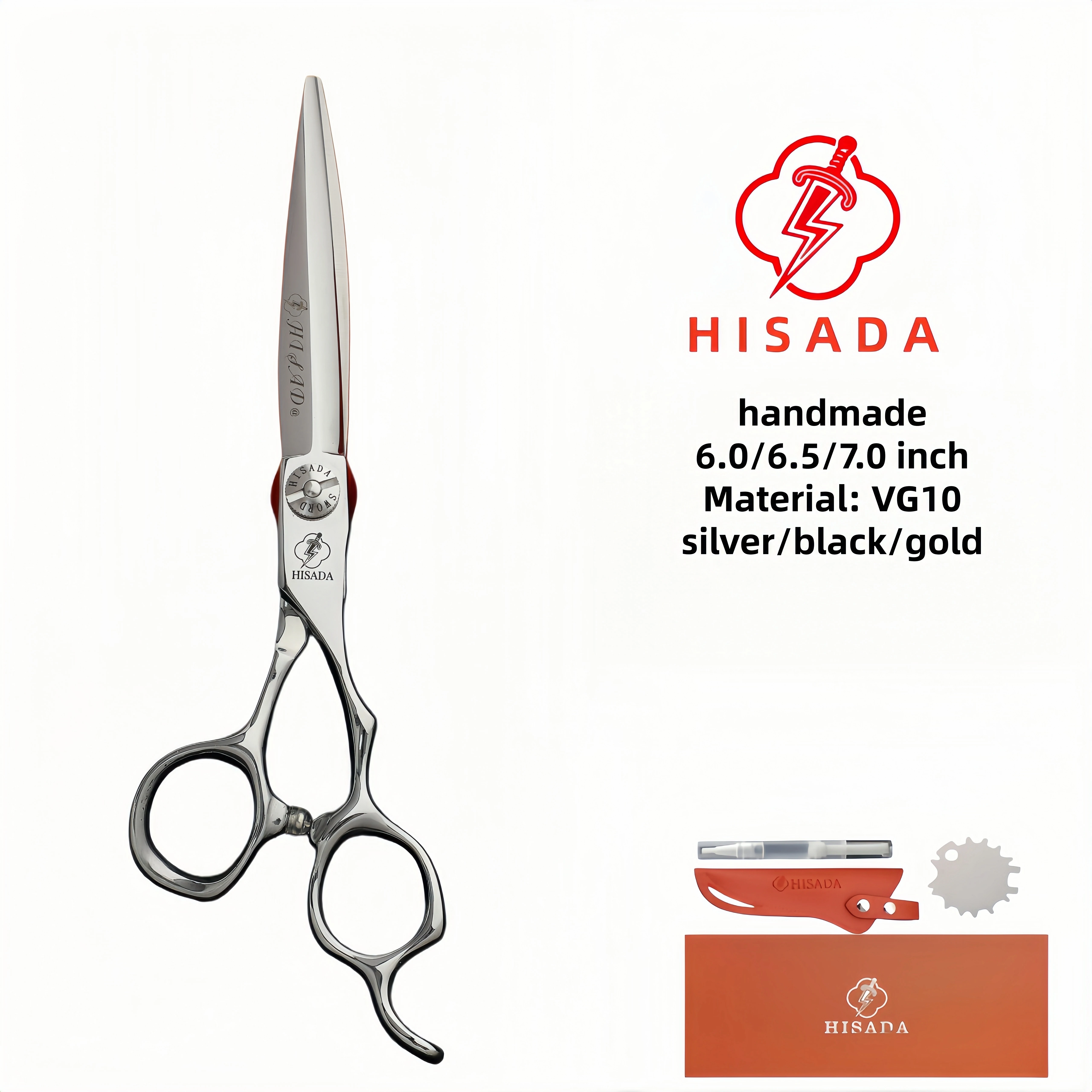 

Hairdressing scissors 6.0/6.5/7.0inch tijeras peluquería profesional,silver/black/gold,japonesa artesanal, professional scissors