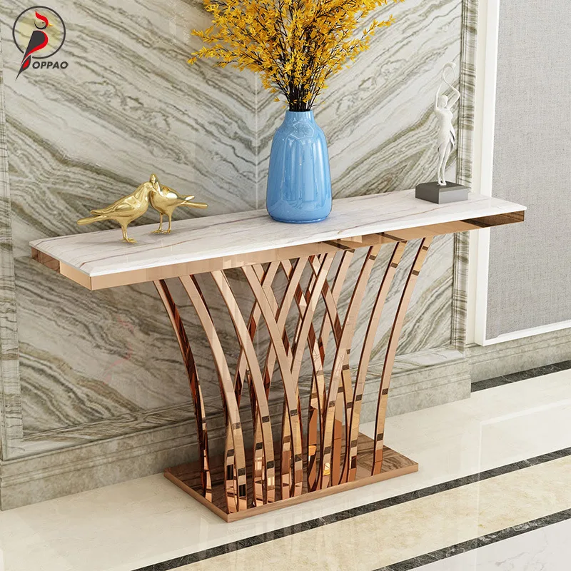 yjq entrance cabinet simple creative wall modern simple stainless steel corridor end view table