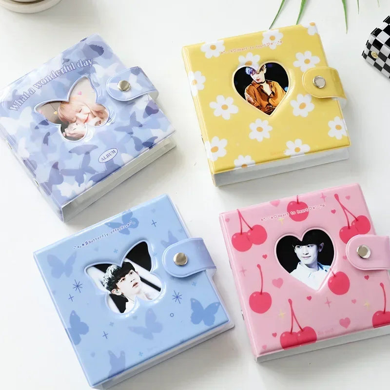 3 Inch Photo Album Love Heart Hollow photocard holder Kpop Card Binder Cute Bear Milk Album Instax Scrapbook Album Collect Book