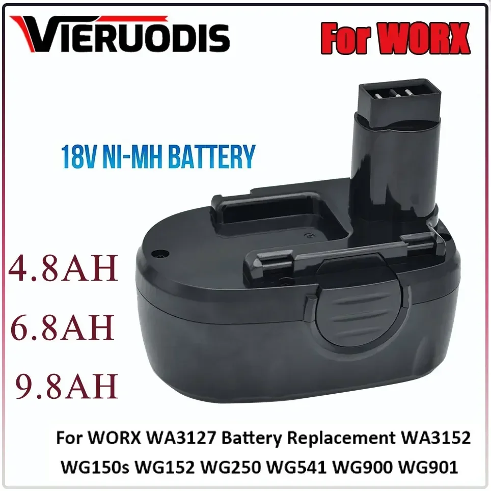 

For WORX WA3127 18V Ni-MH 4.8AH 6.8AH 9.8AH Battery Replacement WA3152 WG250 WG150s WG152 WG541 WG900 WG901 Cordless Power Tool