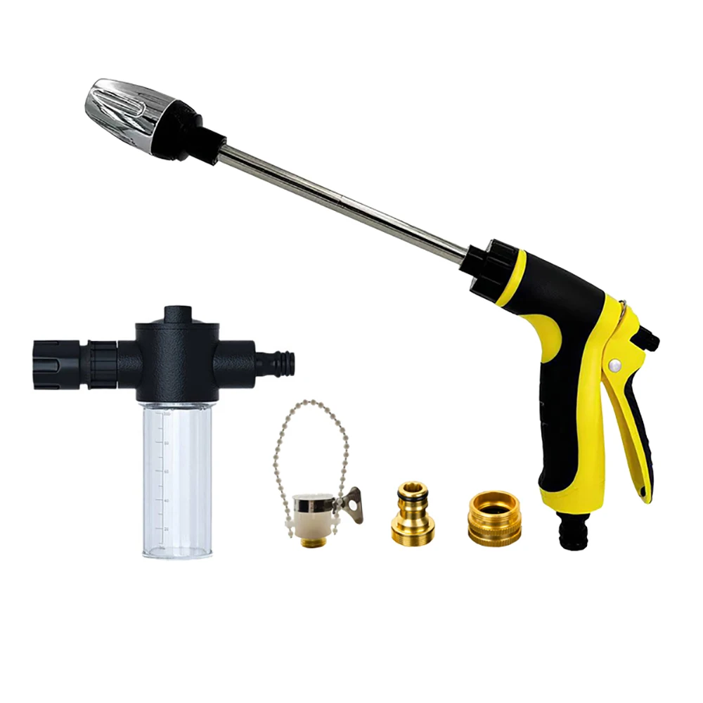 Hogedruk sproeier Waterpistool Autowasmachines Tuin Gazon Bewatering Slangmondstuk Schuimlans Draagbare auto's Reinigingsgereedschap - afbeelding 2