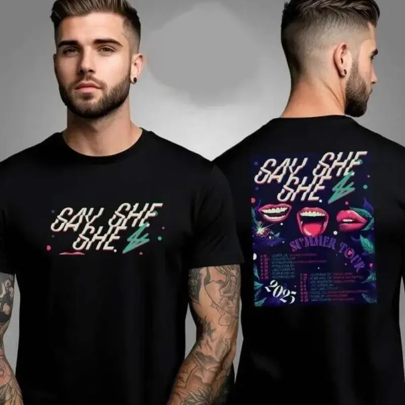 Say She Summer Tour 2025 Schedule Two Sided T Shirt All Size S 5Xl