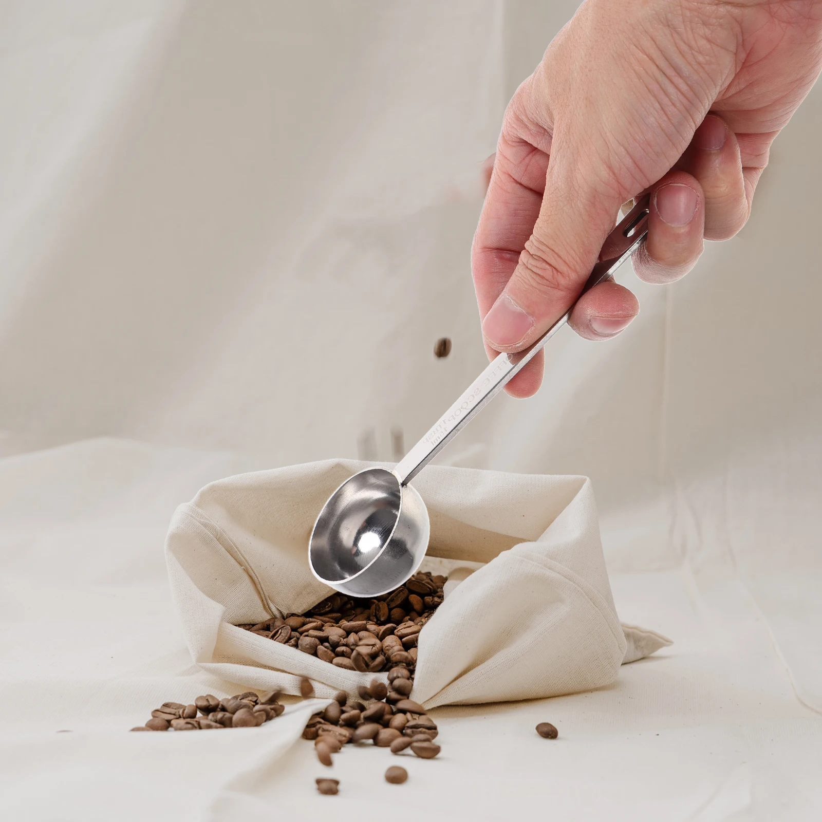 

Coffee Measuring Stainless Steel Long Handle Precision Coffee Grounds Scoop Scale Milk Tea Scoop Espresso Kitchen Tool