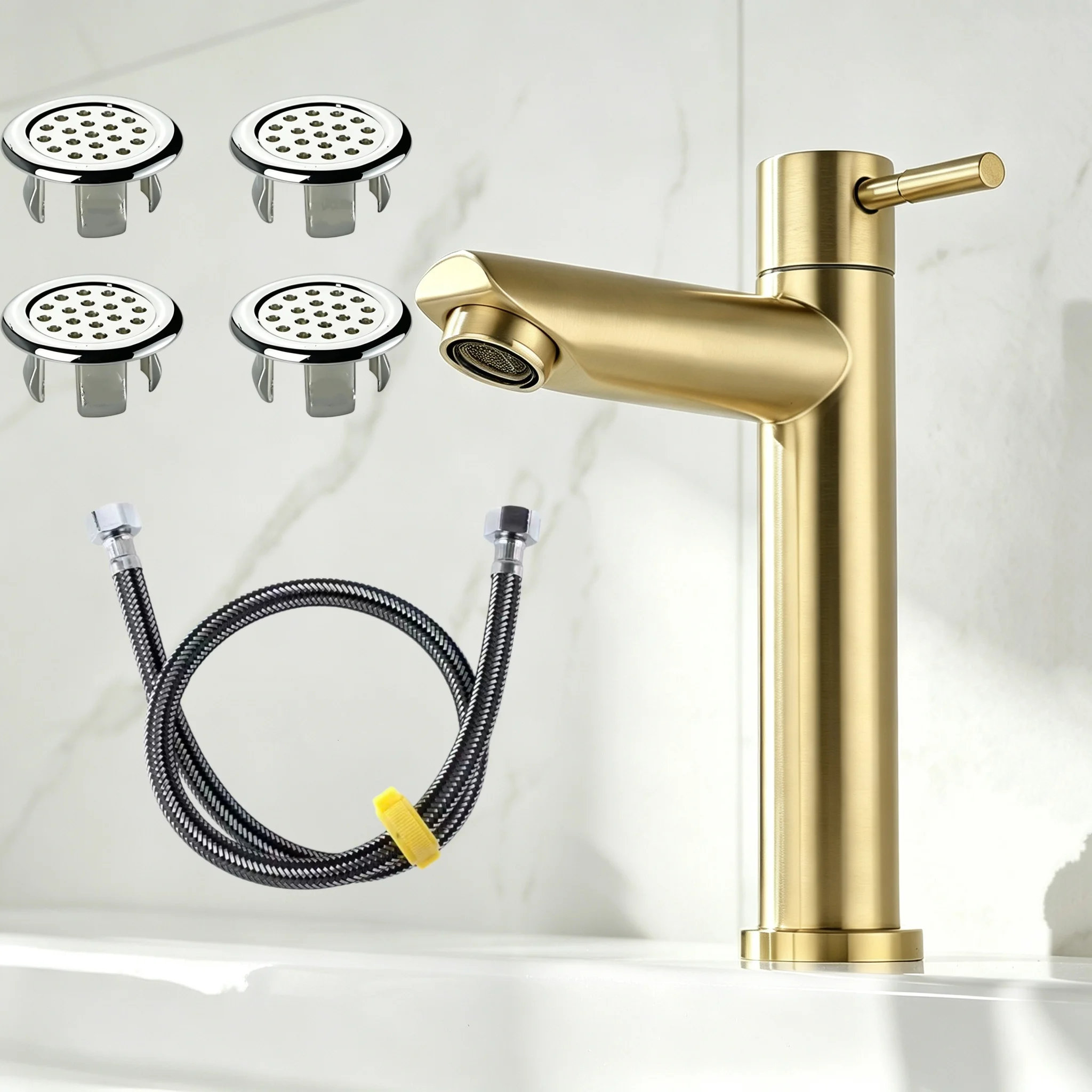 torneira-de-lavatorio-em-aco-inoxidavel-com-acabamento-dourado-escovado-modelo-cascata-para-banheiro-com-mangueira-de-agua-e-4-aneis-de-transbordamento