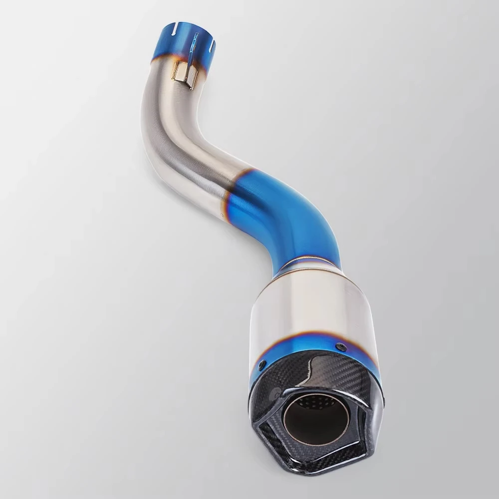 Slip on Line for HONDA CB650R CBR650R CB650F CBR650F 2018-2025 Motorcycle Exhaust Stainless Carbon Tip Muffler Escape Kit - view 5