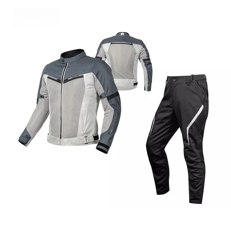 

Men's Summer Motorcycle Riding Jacket, Mesh Breathable with Armor, for Sport Bike Racing and Outdoor Riding Protective Gear