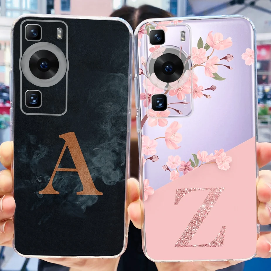 For Huawei P60 Pro Case New Letters Cover Clear Silicone Soft TPU Phone Case For Huawei P60 Art P 60 Pro P60Pro Back Cover Coque