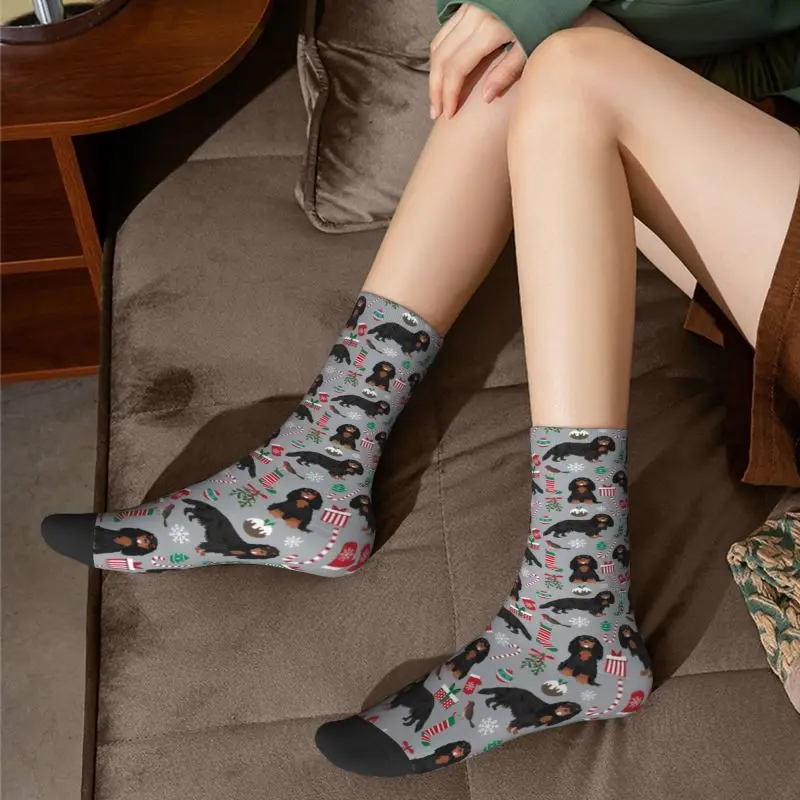 Nette männer Cavalier King Charles Spaniel Weihnachten Geschenke Kleid Socken Unisex Komfortable Warme 3D Gedruckt Hund Crew Socken