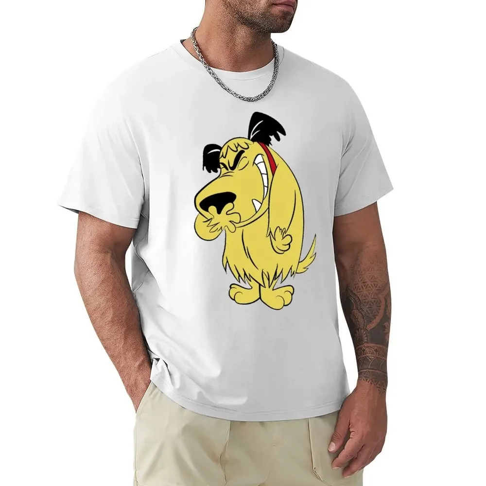 Laughing Muttley Funny Dog T Shirt Harajuku Short Sleeve T-shirt 100% Cotton Graphics Tshirt Tops