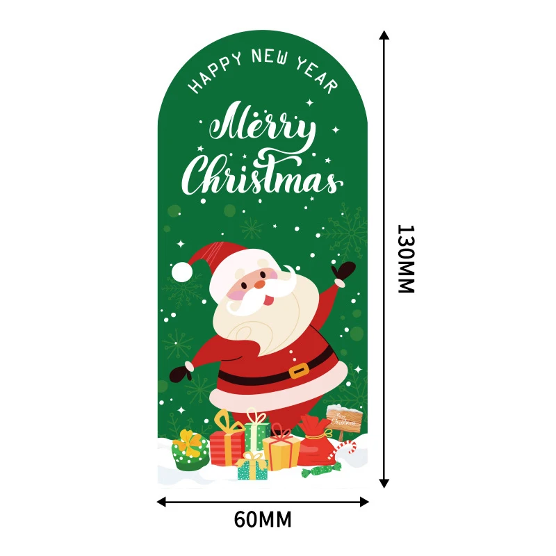 50Pcs Cute Creative Merry Christmas Stickers Christmas Gift Decorative Sealing Stickers Packaging Box Label Christmas Tag