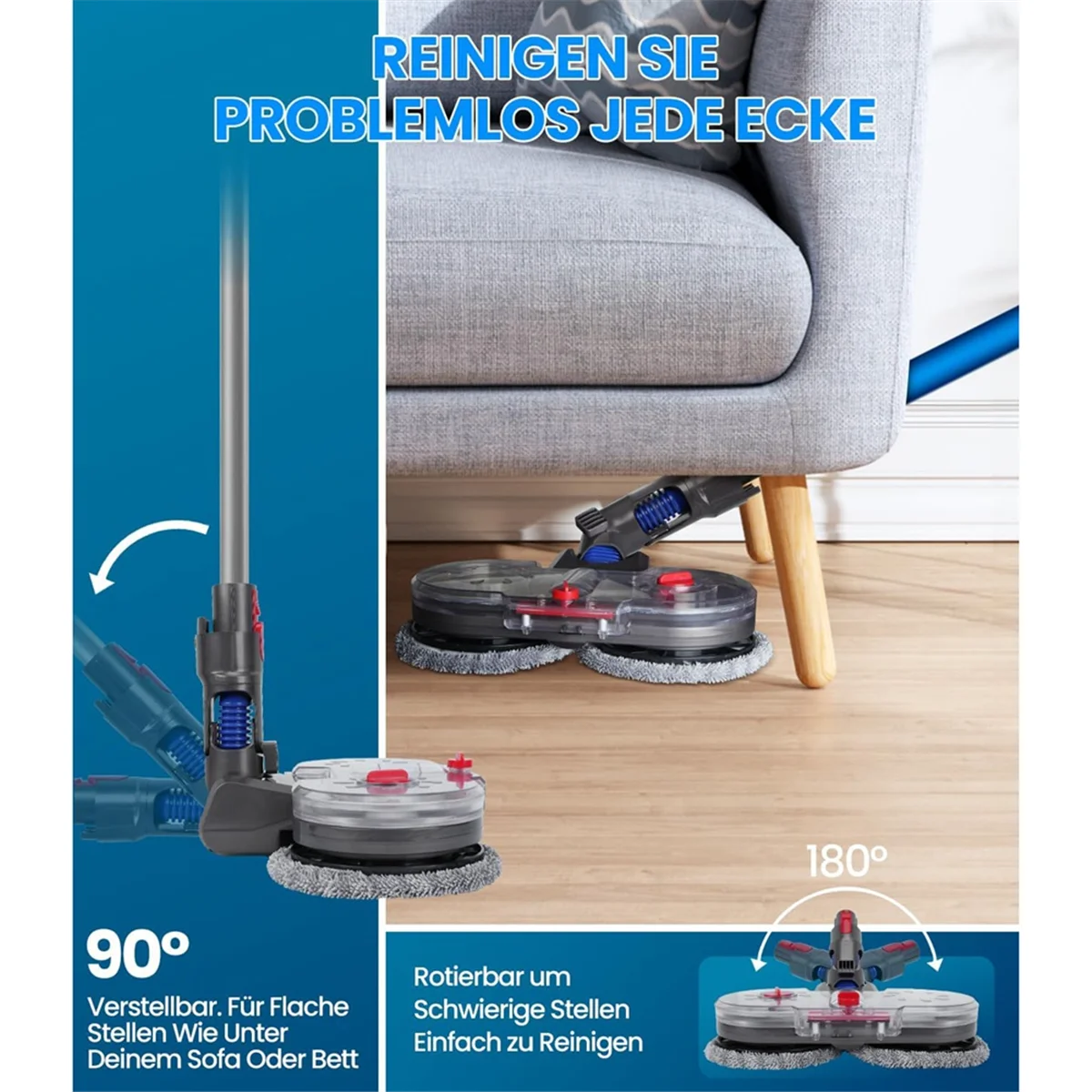 อุปกรณ์ถูพื้นแบบใหม่สําหรับเครื่องดูดฝุ่น V7/V8/V10/V11/V15 อุปกรณ์ถูพื้นสําหรับพร้อมถังเก็บน้ําแบบถอดได้