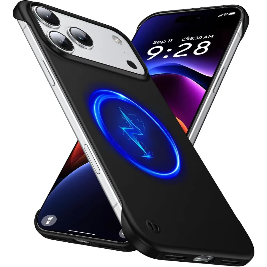 

Magnetic Ultra Thin Frosted Frameless Case for iPhone 17 Pro Max 6.9 inch with MagSafe Compatibility Slim Minimalist Lightweigh