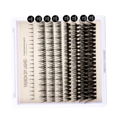 Eyelash Extension Kit Cluster Lashes with Lash  and Seal Lash Applicator Tool for Self Application at Home