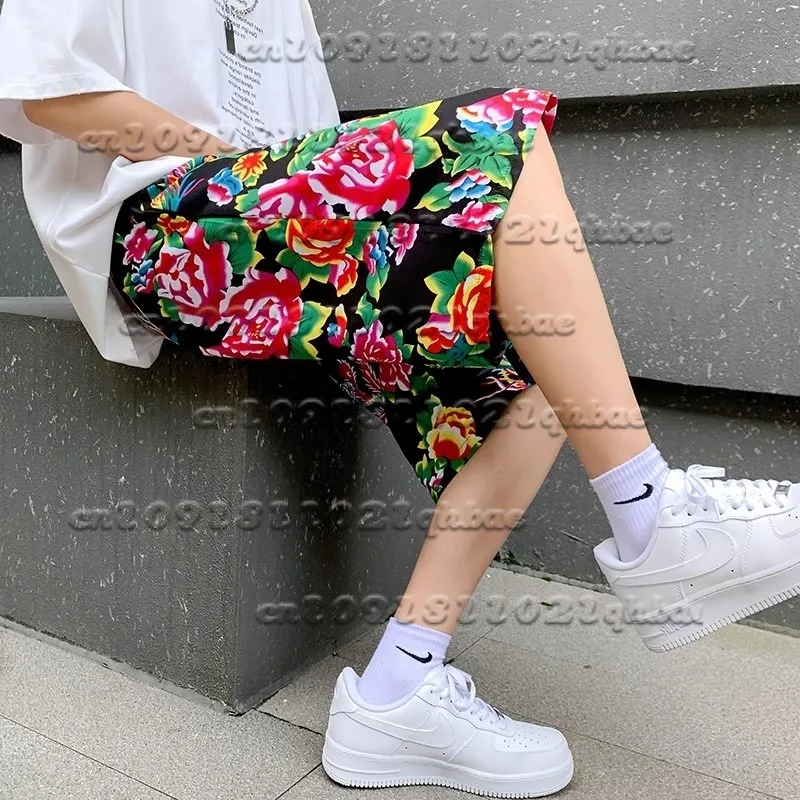

New Summer Northeast Big Flower 3D Printed Shorts for Men and Women, Quick Drying Breathable Sweating Sports Shorts
