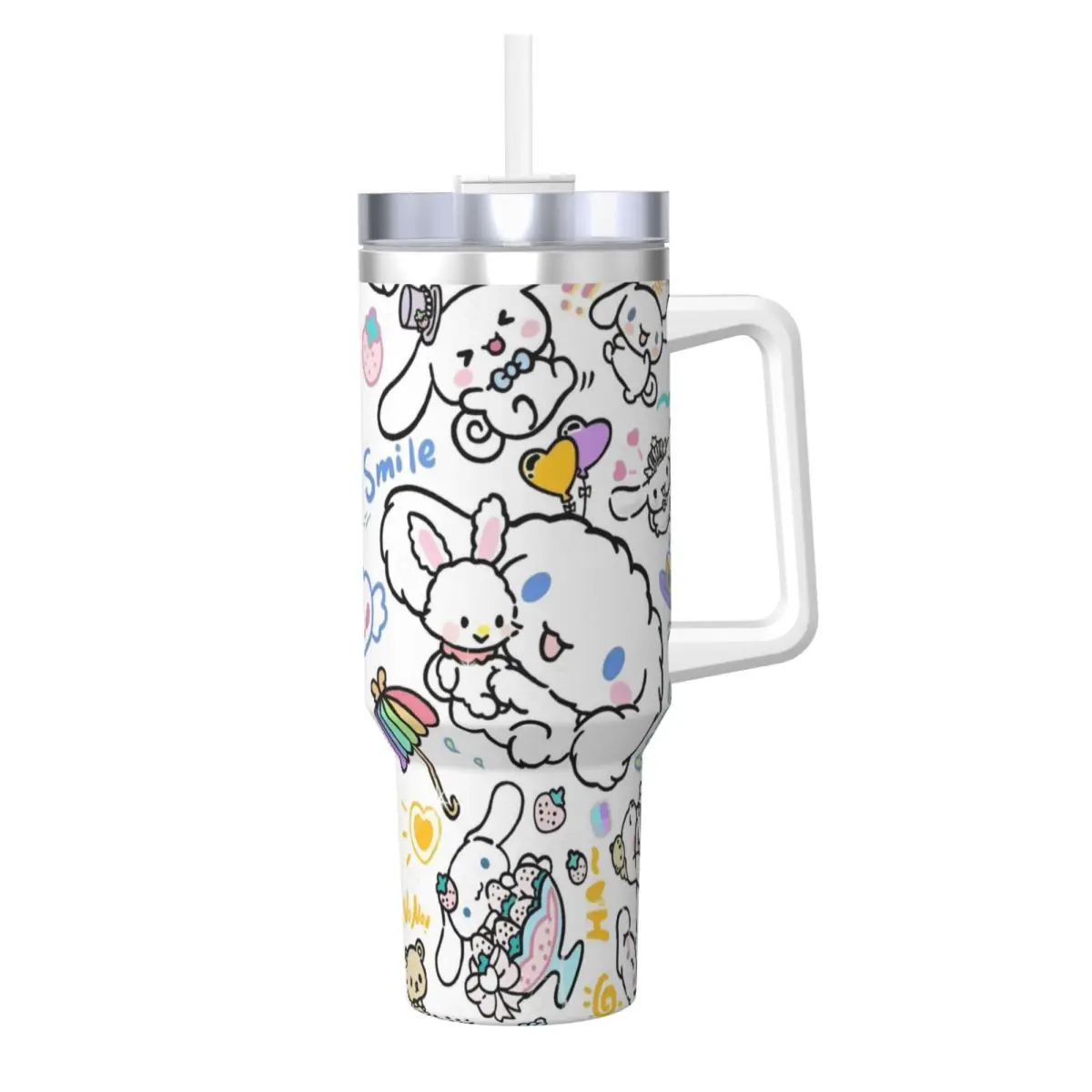 Stainless Steel Tumbler Cinnamoroll Coffee Mug Portable Cold and Hot Car Mugs Camping Printed Water Bottle