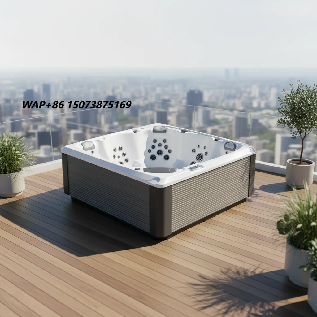 Popular Design 3 Person Freestanding Modern Spa Tubs Massage Outdoor Jacuzzier 5.55kw Hot Spa Tub Garden Whirlpool Outdoor Spa