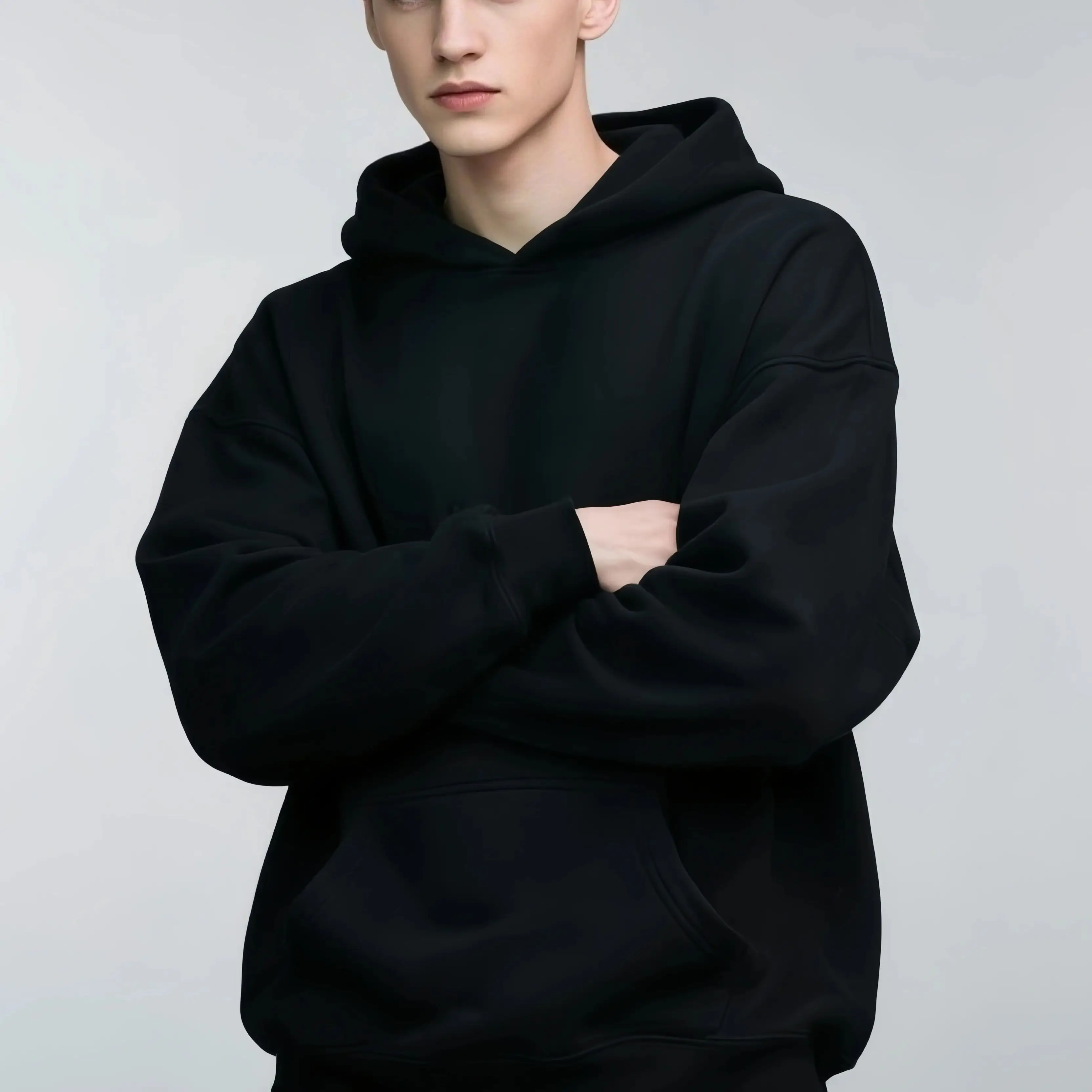 

Men's Fleece Sweatshirt Warm Casual Solid Color Streetwear Pullover Hoodie Autumn Winter Sport School Fashion Hot Sale