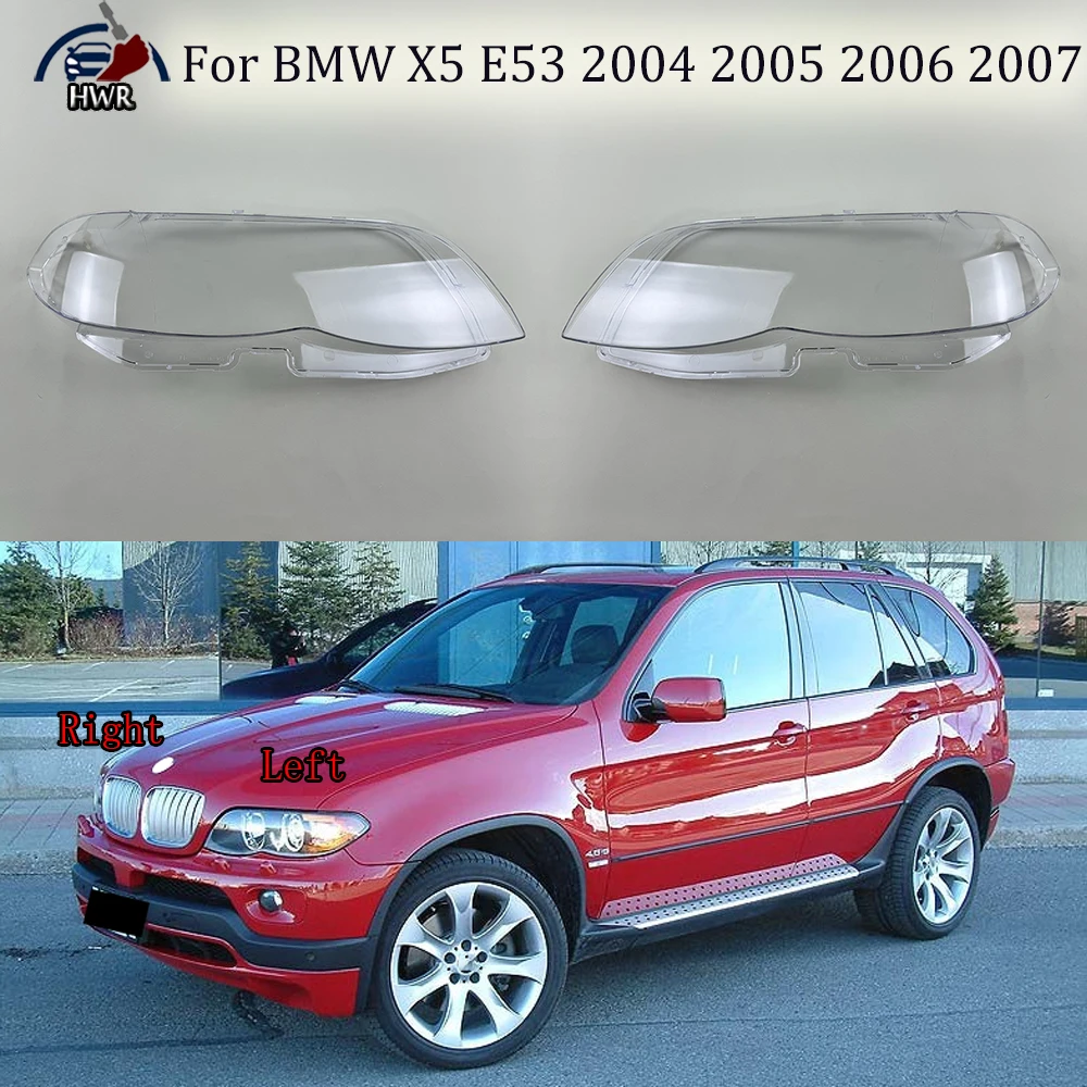 

For BMW X5 E53 2004 2005 2006 2007 Headlights Cover Transparent Lamp Shade Headlamp Shell Plexiglass Replace Original Lampshade