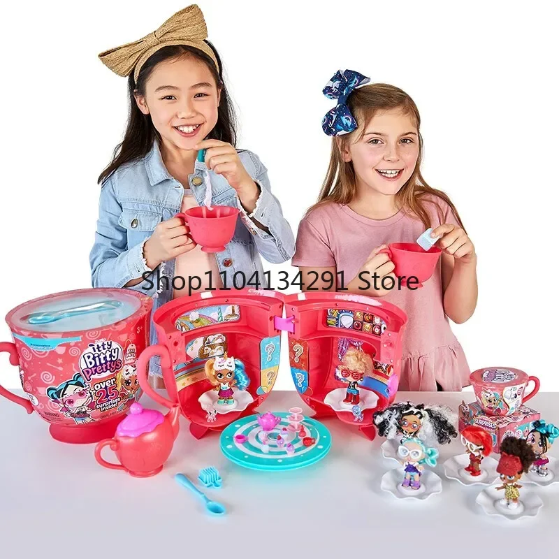 ZURU Itty Bitty Prettys Tea Party Surprise Teacup Dolls Playset Series 1 Teacup Doll Surprise Blind Box Girls Play House Toys