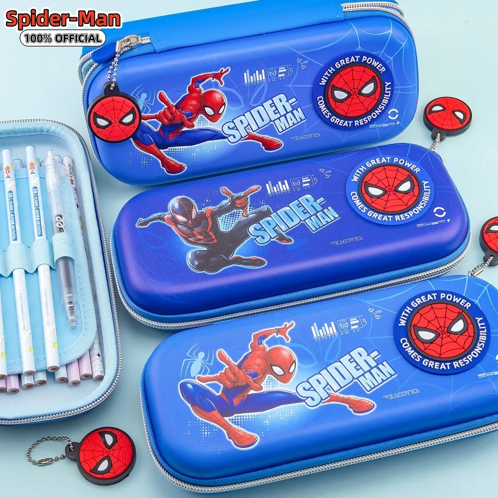 Genuine Spider‑Man Pencil Case Cartoon Superhero Serie Stationery Organizer For School Classroom Homework Daily Study Teen Gifts