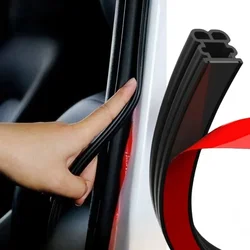 Car Door Seals Double-Layer Auto Weatherstrips Soundproof Waterproof Rubber Car Sealing Strip Universal For Car Door Trunk Hood