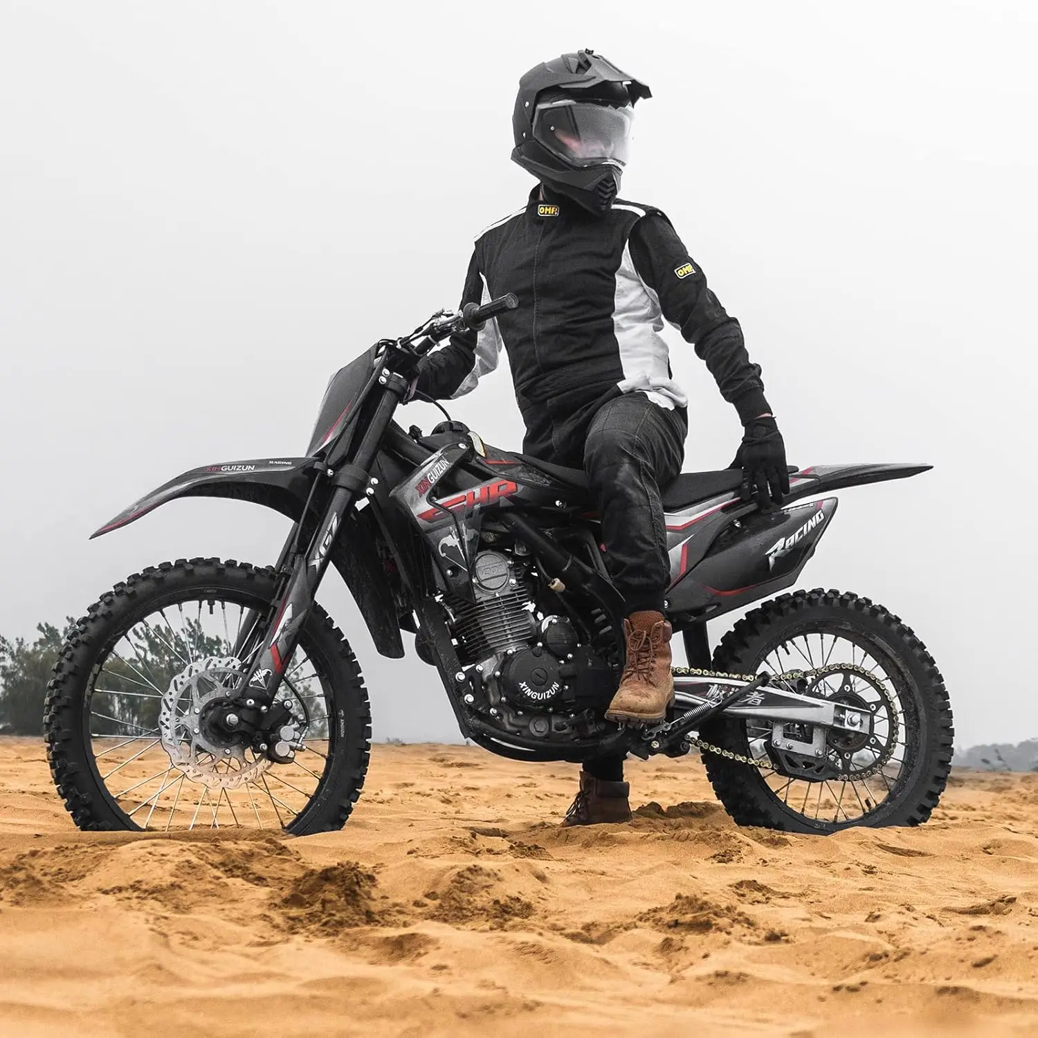 خوذة دراجة نارية مغامرة رياضية مزدوجة مع قفل متوافق مع حاجب من الشمس على الجليد ATV الدراجة الترابية على الطرق الوعرة كاسكو موديل WS902 (Ma) #4