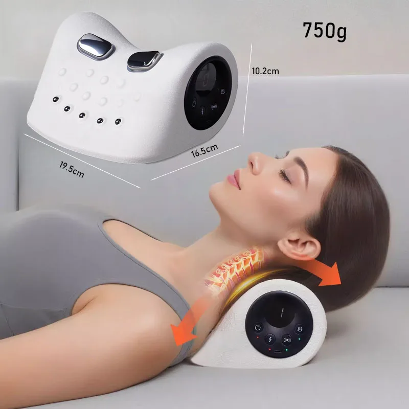 

Electric Cervical Massager Neck Stretcher Pulse Traction Heating Pain Relif Chiropractic Traction Head Acupoint Massage Pillows