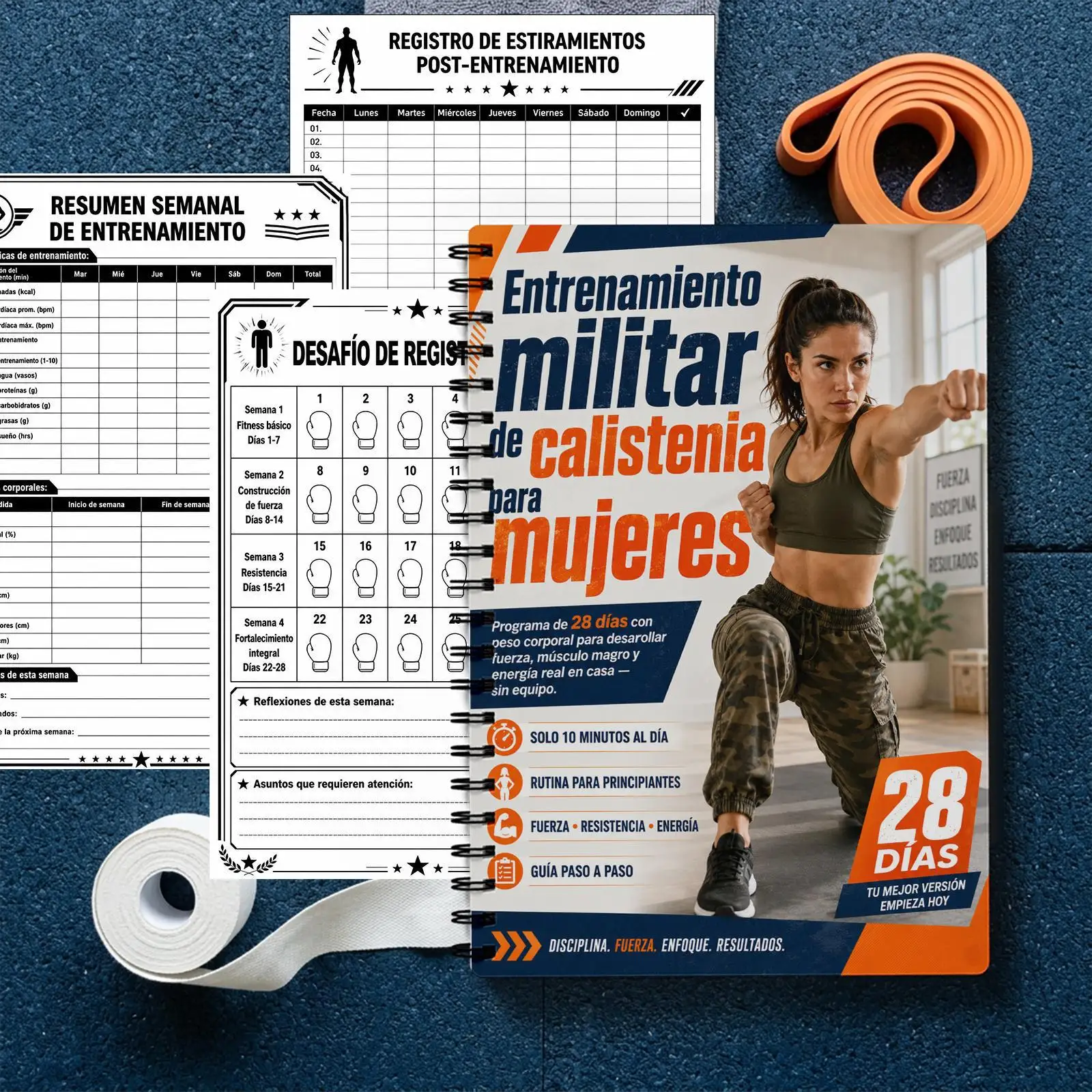 Spanish Version Women Military Style Fitness Training Guide Book Tactical Workout Manual Home Exercise Training Handbook