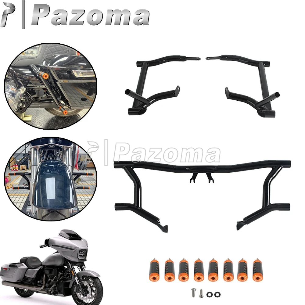 

Saddlebag Guard Rails Bar Protection Motorcycle Front Highway Engine Guard For Harley Electra Glide Standard FLHT FLHTCU FLHTCUL