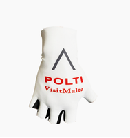 2025 Polti VisitMalta TEAM One Pair Sports Half Finger Cycling Jersey Gloves MTB Road Mountain Bike Bicycle Gel Gloves