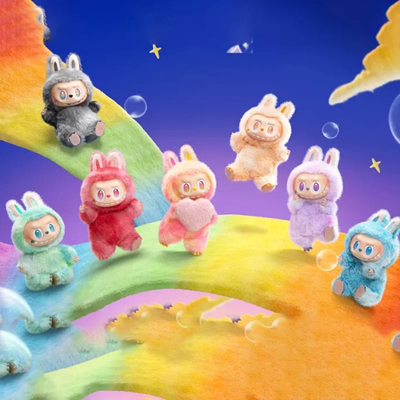 

Новинка 2025, хит продаж, Kawaii Labubu Monster, ПВХ фигурка, слепая коробка, игрушка в форме сердца, макарон, подарок-сюрприз, брелок, реплика, коллекционная