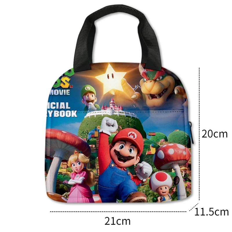 حقائب غداء سوبر ماريو بروس للأطفال ، سفر أنيمي ، علبة فطور حرارية ، مدرسة ، صندوق غداء مريح ، حقائب طعام ، حقيبة ثلج محمولة #6