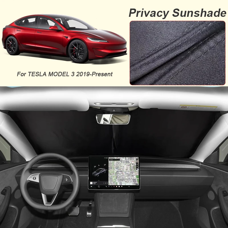 

Автомобильный солнцезащитный козырек на черное окно для TESLA MODEL 3 2019-настоящее время, автоматическая защита от УФ-лучей, теплоизоляция, защитная крышка, аксессуар для интерьера