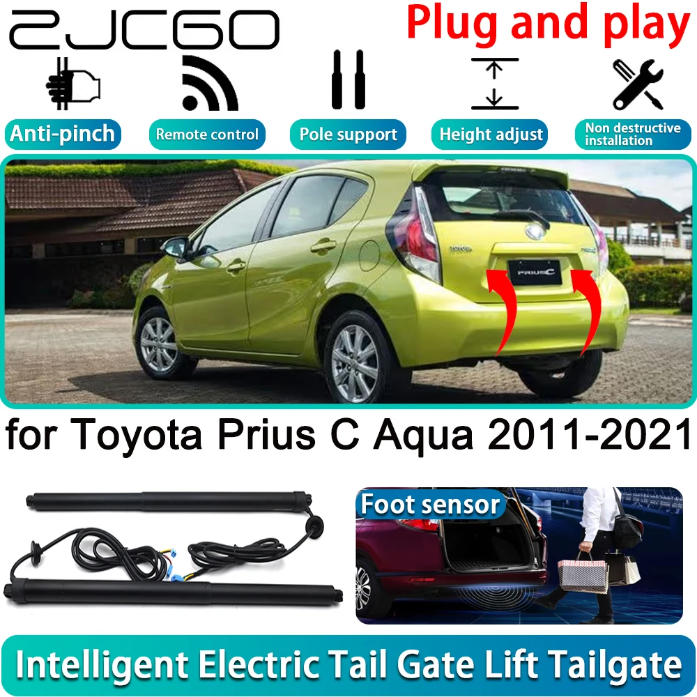 

ZJCGO for Toyota Prius C Aqua 2011-2021 Electric Powered Tailgate Power Liftgate Automatic Tailgate System With Foot Sensor