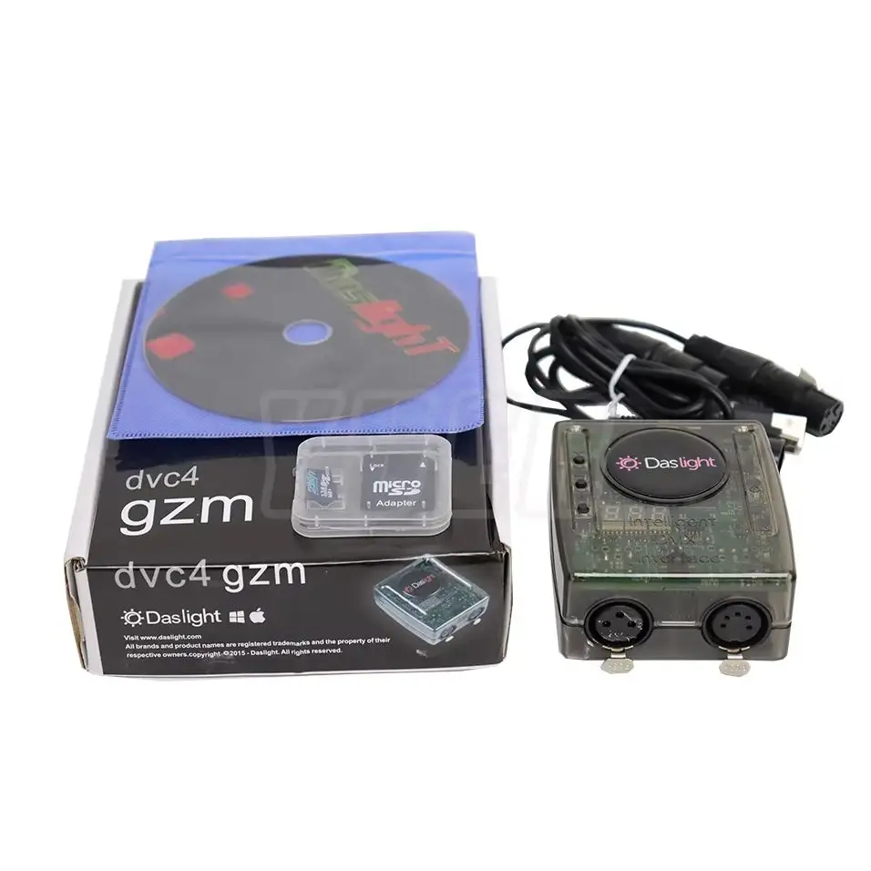 Daslight-DVC4 GZM Stage Lighting Control Software, 1536CH, DMX512, WiFi DJ Disco Luz Luzes LED, Controlador XLR