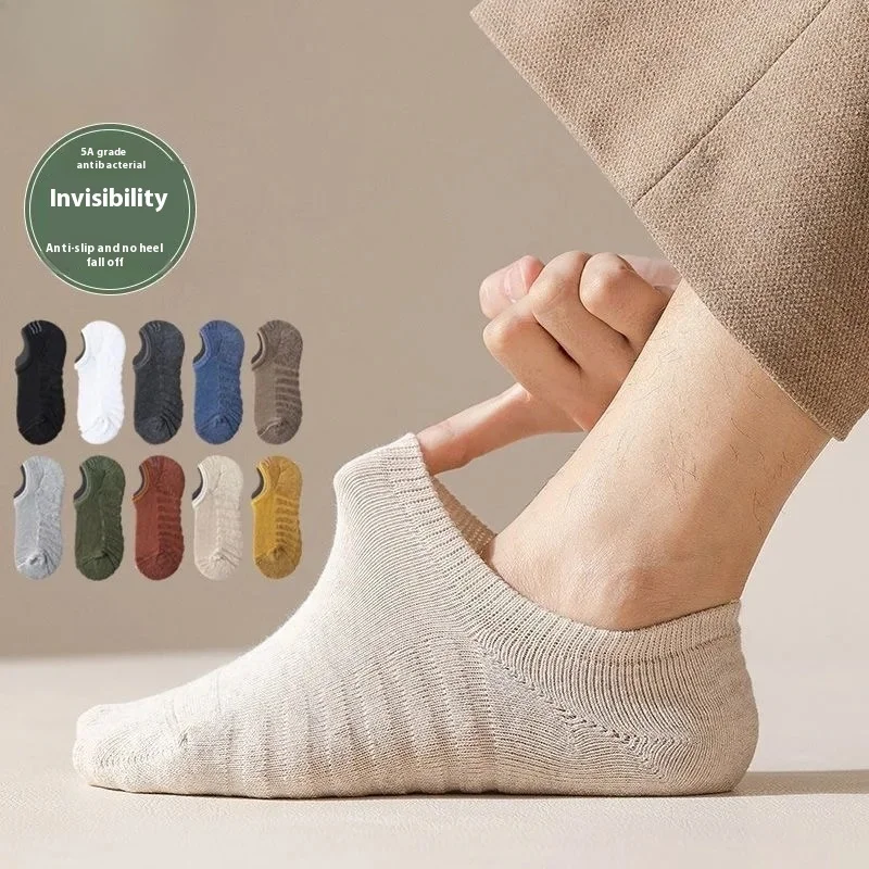 

1-5 Pair Men Short Socks Cotton High Quality Crew Ankle Casual Soft Low-Cut Non-Slip Breathable Summer Autumn 2025 Sock for Male