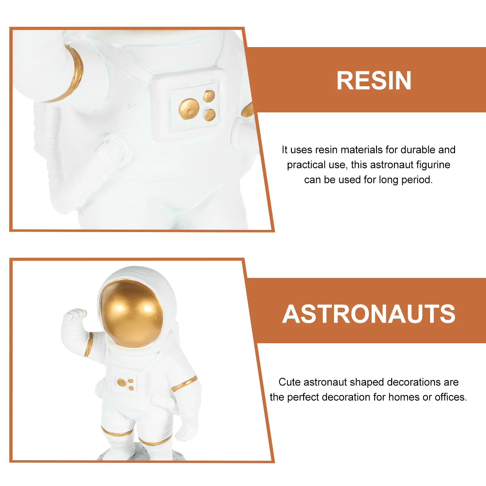 

Small Resin Astronaut Statue Exquisite Tabletop Decoration Desktop Ornament Resin Spaceman Sculpture Home Accessory