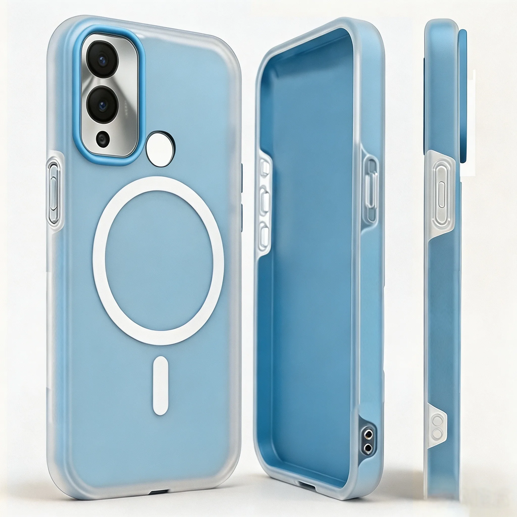 Magnetic case For INFINIX hot 10 11 12 Play  compatible with MagSafe, integrated silicone Candy Color and drop-resistant case